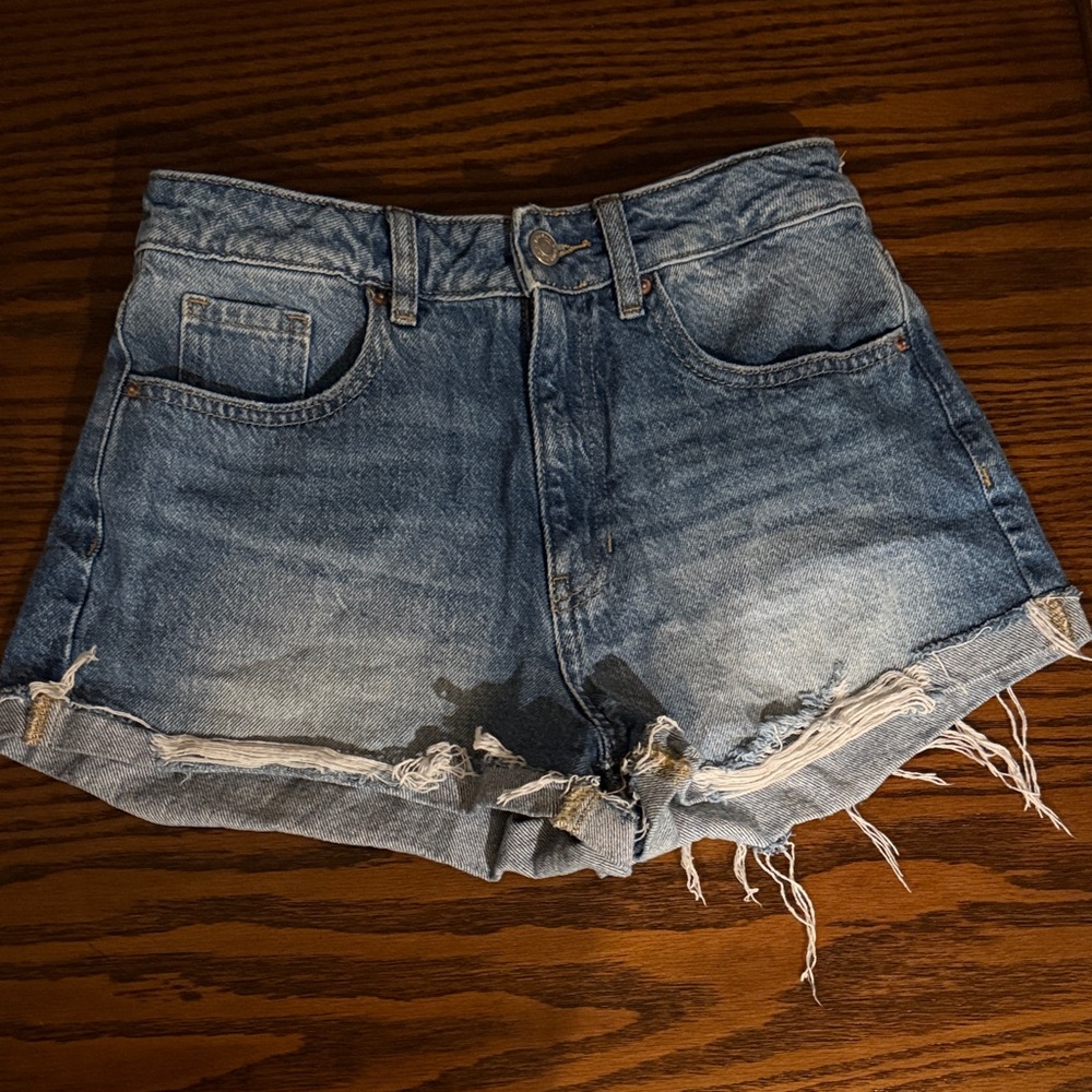 PacSun Light Blue Distressed Jean Shorts